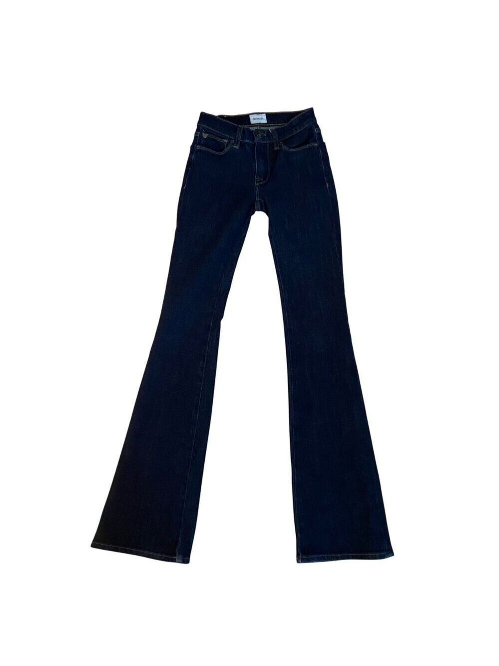 Hudson Jeans Mid-Rise Drew style Dark Blue Bootcut stretch Denim Size 23 long